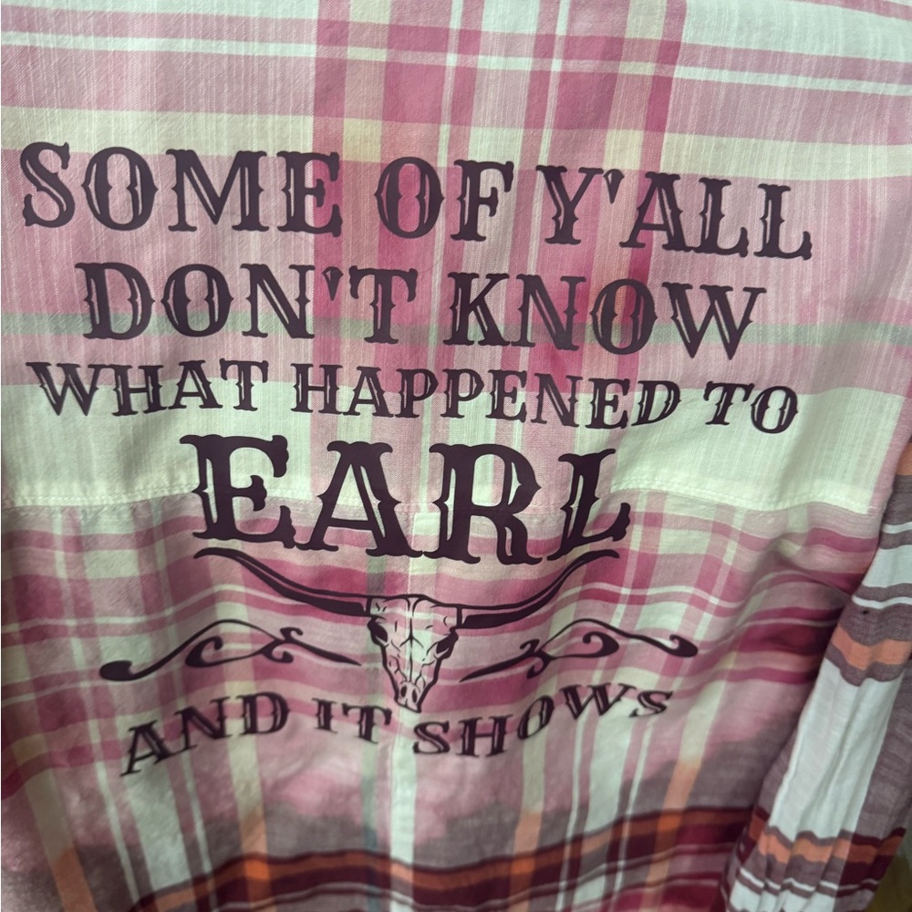 Red Plaid Shirt Goodbye Earl